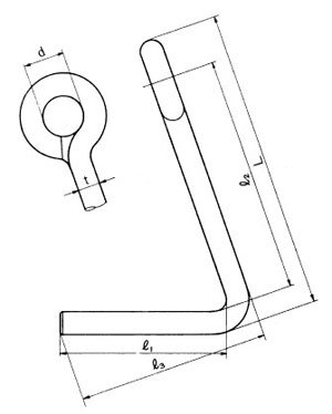 NETSUREN PF型鋼板吊鉤尺寸圖 NETSUREN PF型鋼板吊鉤尺寸圖